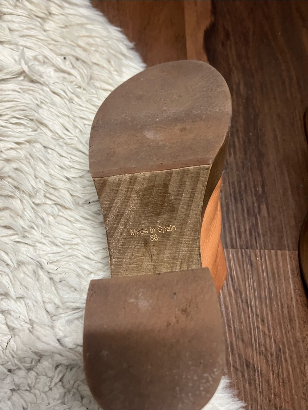 Free People Cognac Leather Platform Mule Clogs - Picture 4 of 4